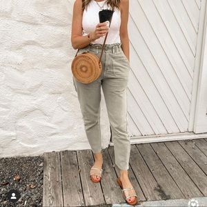 Paper bag waist pants